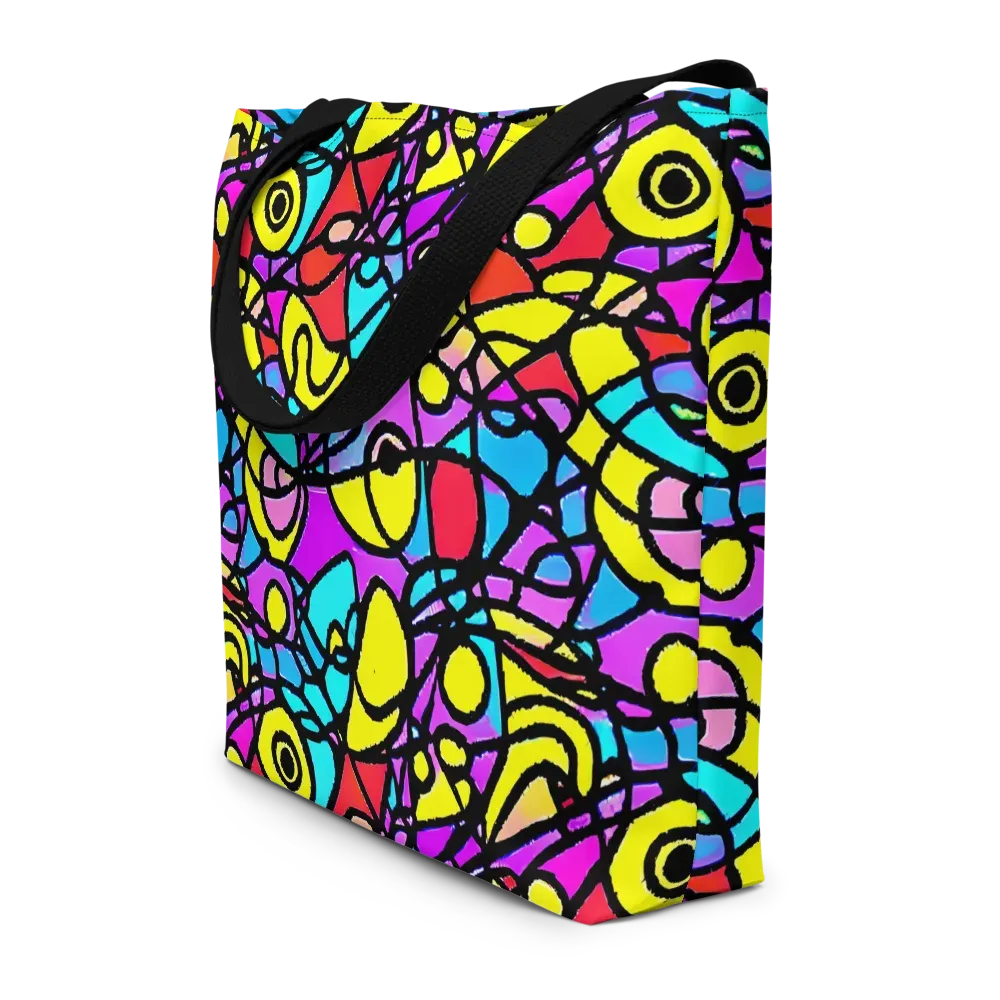 Radiant Chaos on Large Tote Bag W/ Pocket — Front