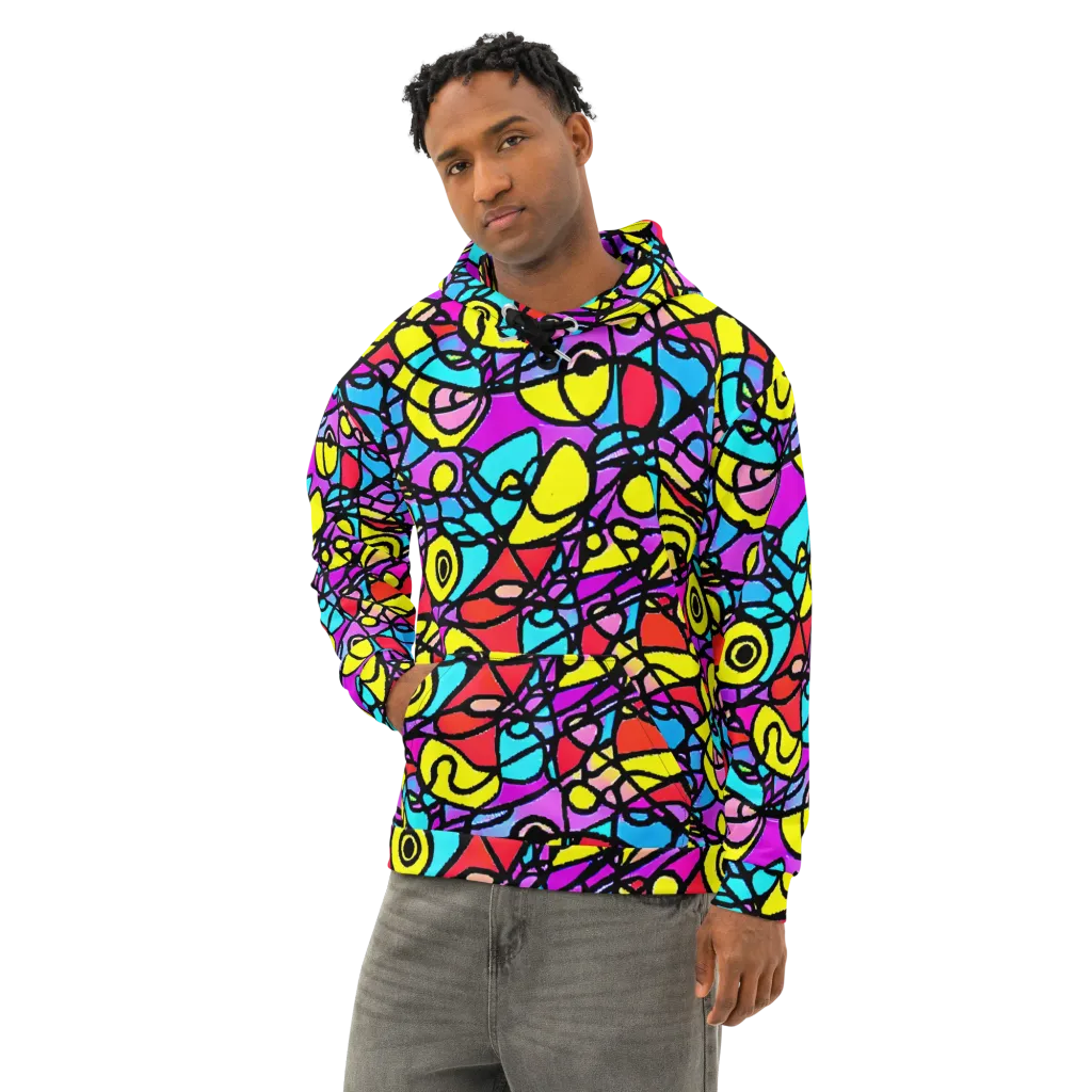 Radiant Chaos on Cotton Hoodie — Left Front