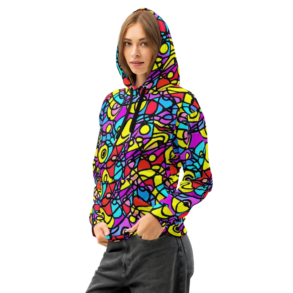 Radiant Chaos on Cotton Hoodie — Left Front