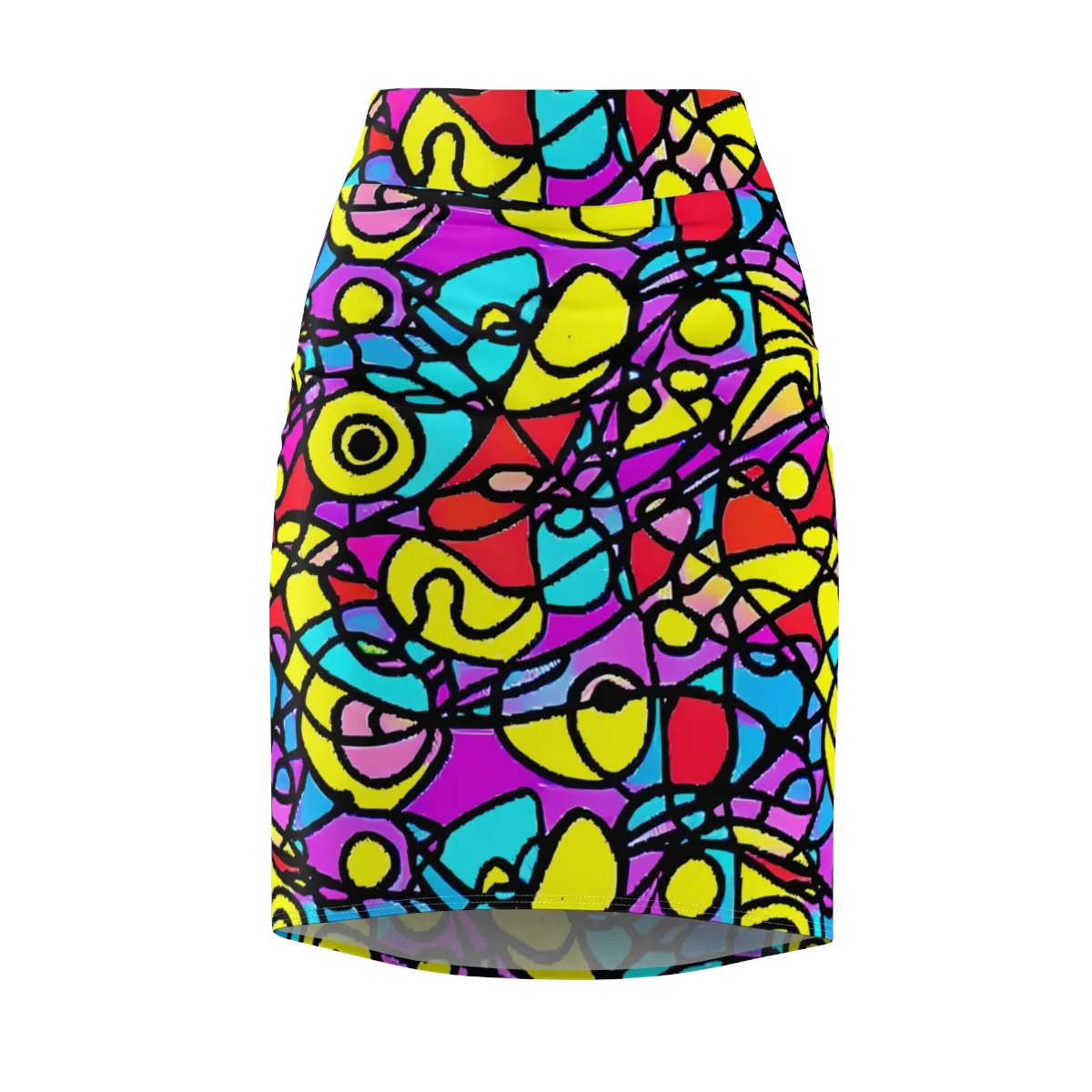 Radiant Chaos on Pencil Skirt — Front