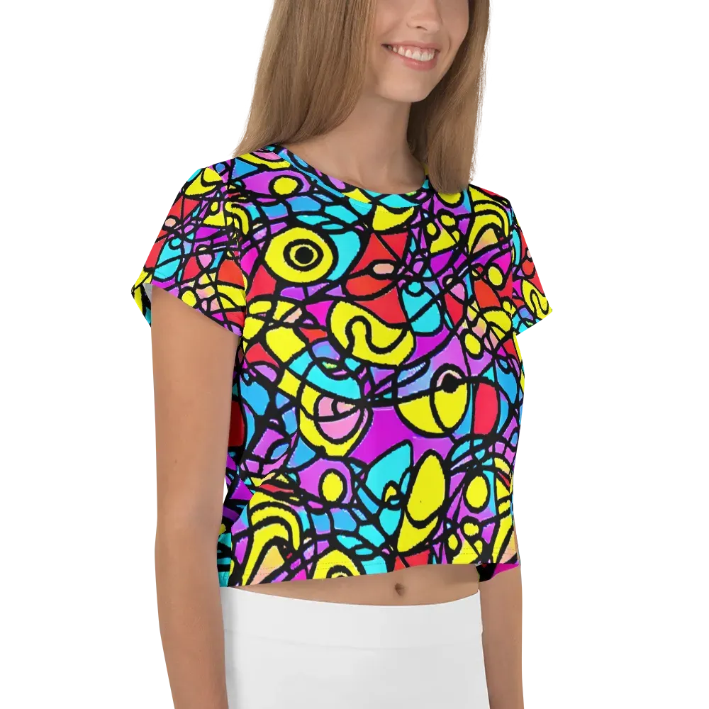 Radiant Chaos on Crop Tee — Right