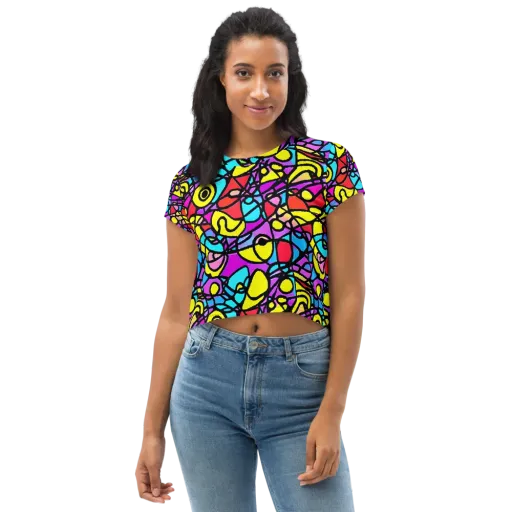 Radiant Chaos on a Crop Tee