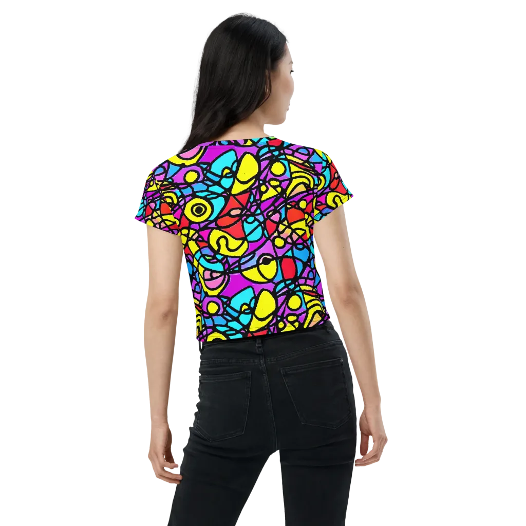 Radiant Chaos on Crop Tee — Back