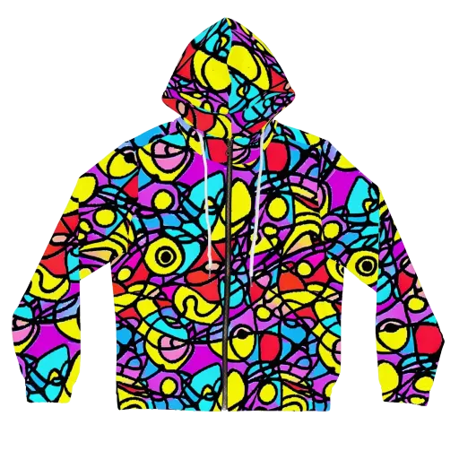 Radiant Chaos on a Women's Full-Zip Hoodie