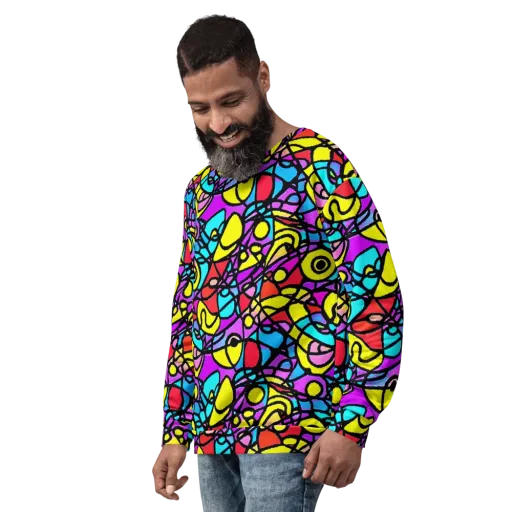 Radiant Chaos on a Sweatshirt
