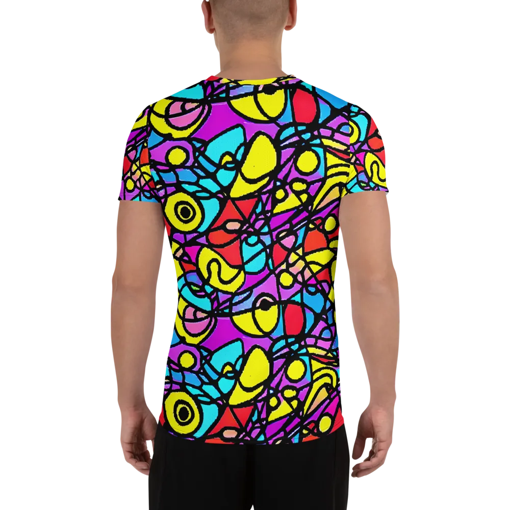 Radiant Chaos on Men's Athletic T-Shirt — Back