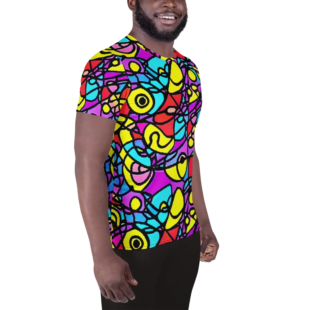 Radiant Chaos on Men's Athletic T-Shirt — Right