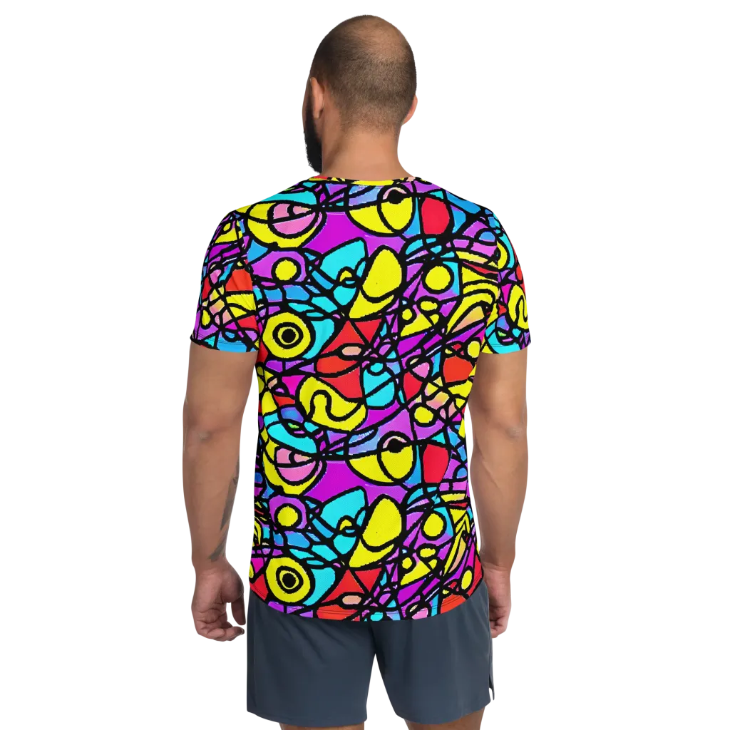 Radiant Chaos on Men's Athletic T-Shirt — Back