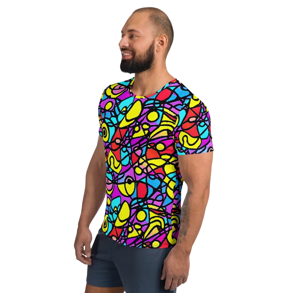 Radiant Chaos on Men's Athletic T-Shirt — Left