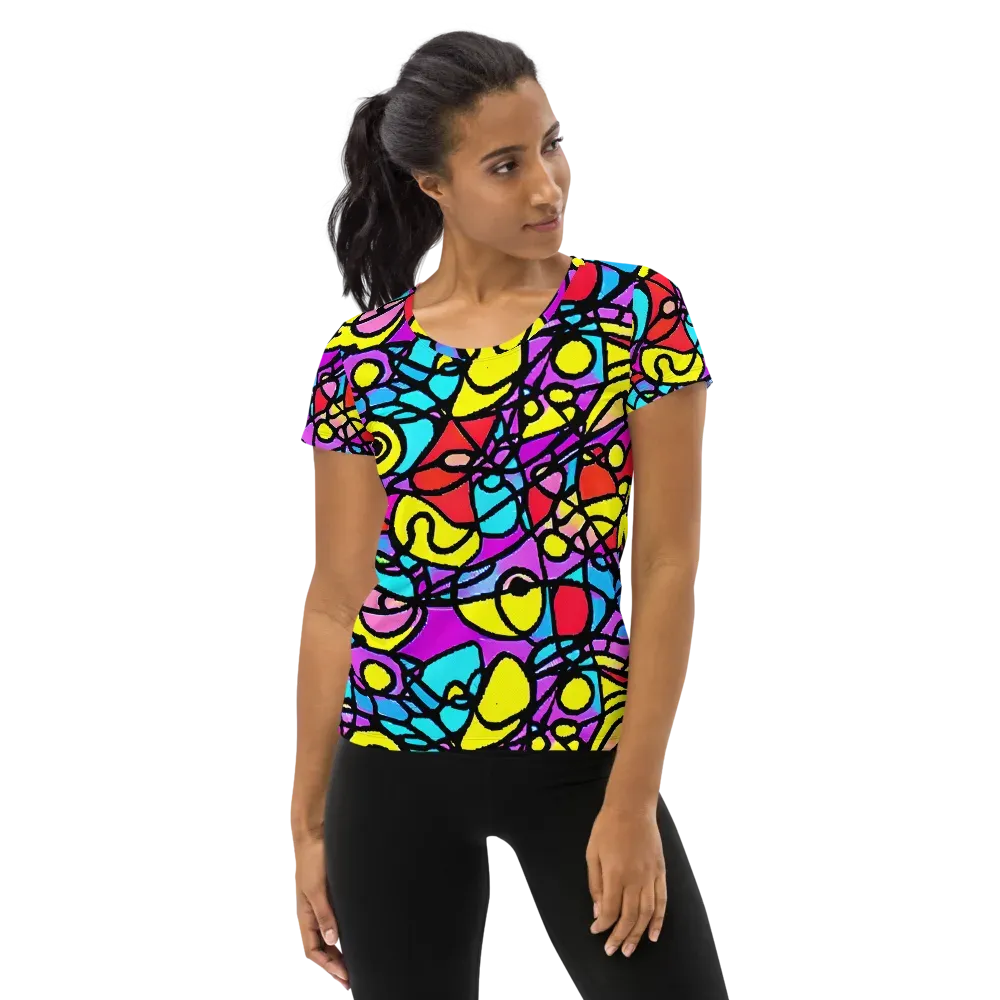 Radiant Chaos on Women's Athletic T-Shirt — Front