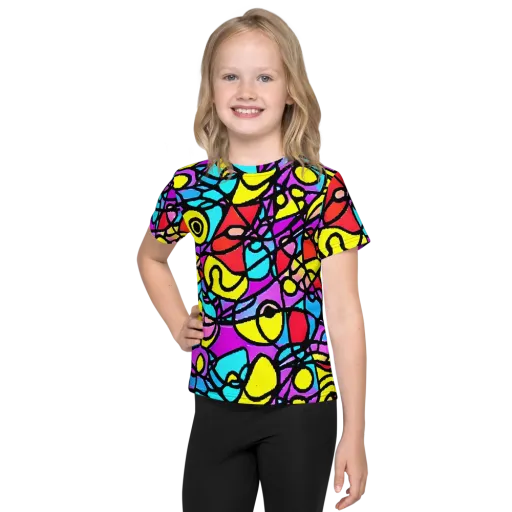 Radiant Chaos on a Kids Crew Neck T-Shirt