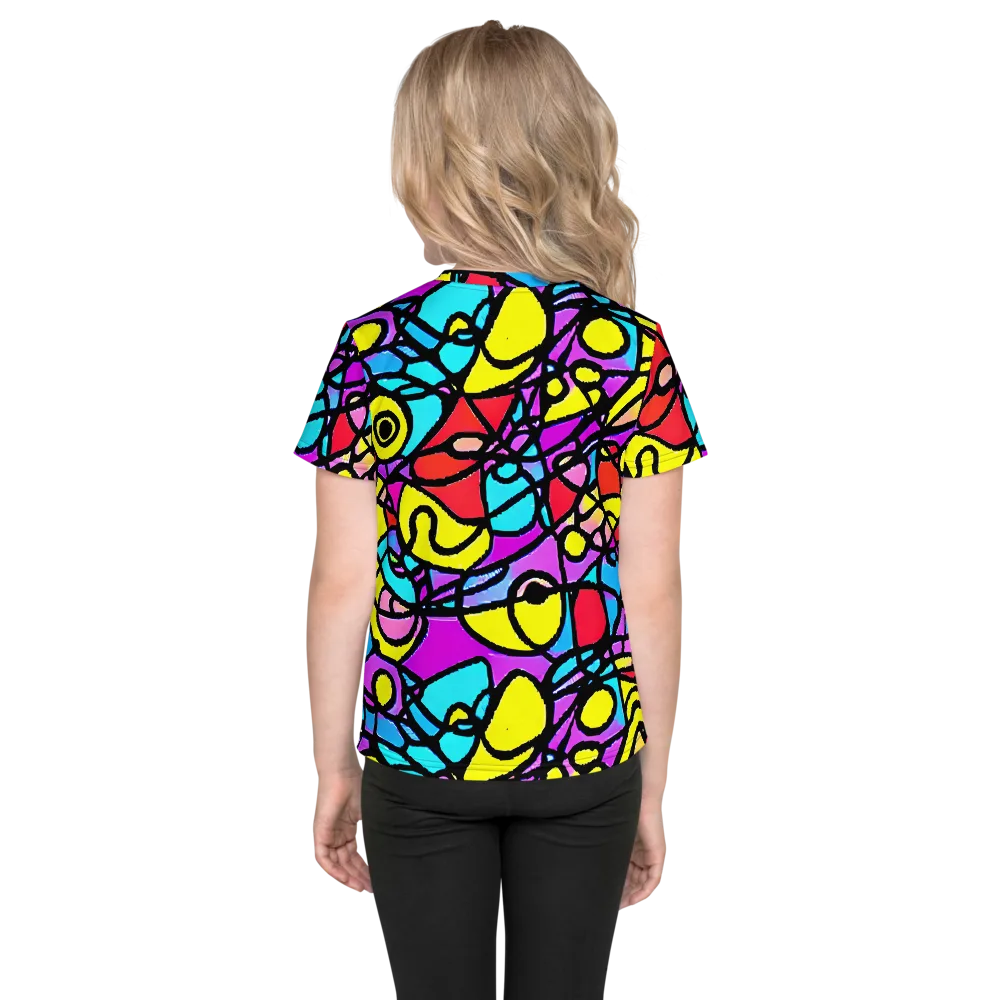 Radiant Chaos on Kids Crew Neck T-Shirt — Back