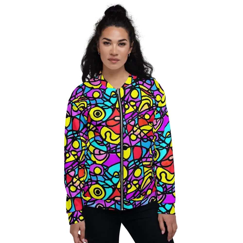 Radiant Chaos on Bomber Jacket — Front