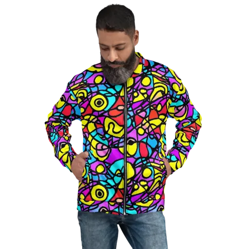 Radiant Chaos on a Bomber Jacket