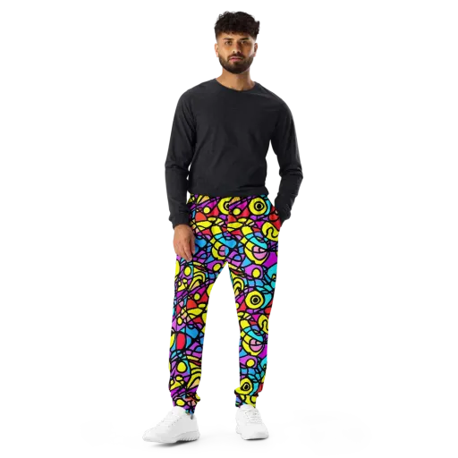 Radiant Chaos on a Men's Joggers