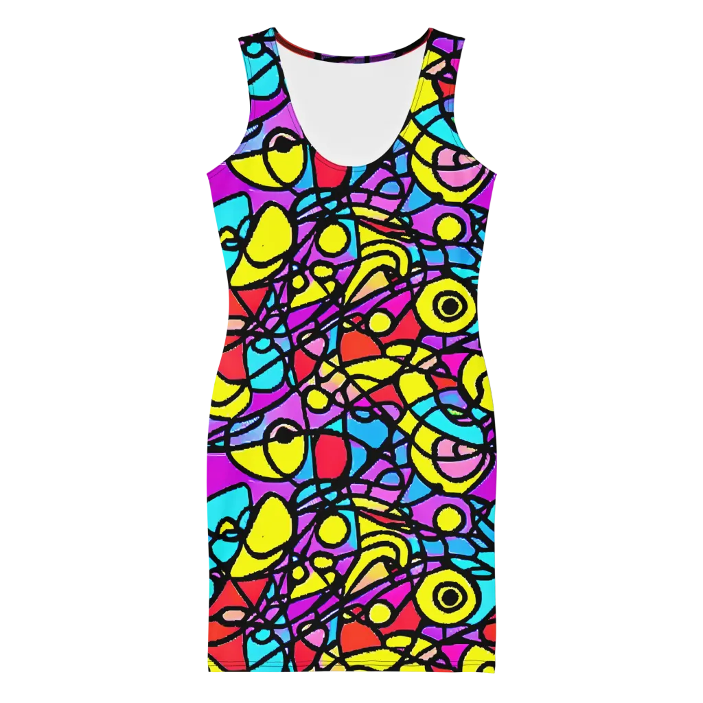 Radiant Chaos on Bodycon Dress — Front