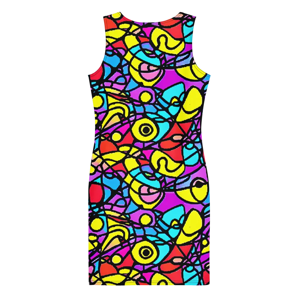 Radiant Chaos on Bodycon Dress — Back