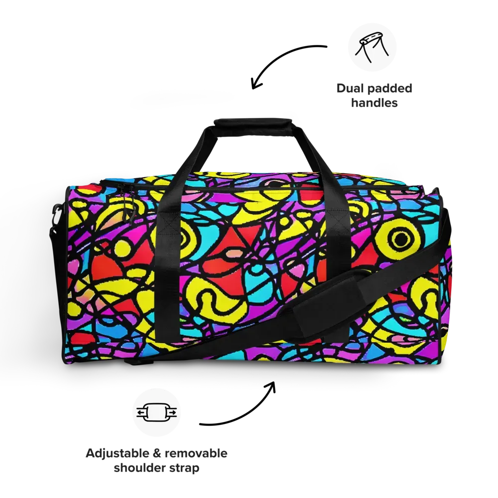Radiant Chaos on Duffle Bag — Front
