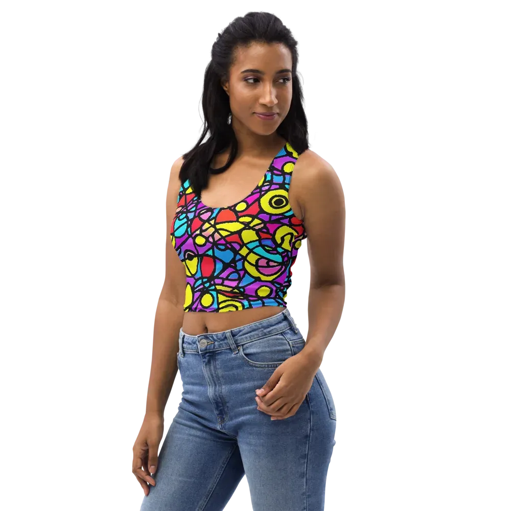 Radiant Chaos on Crop Top — Left Front