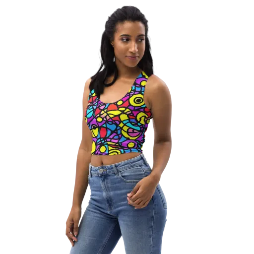 Radiant Chaos on a Crop Top