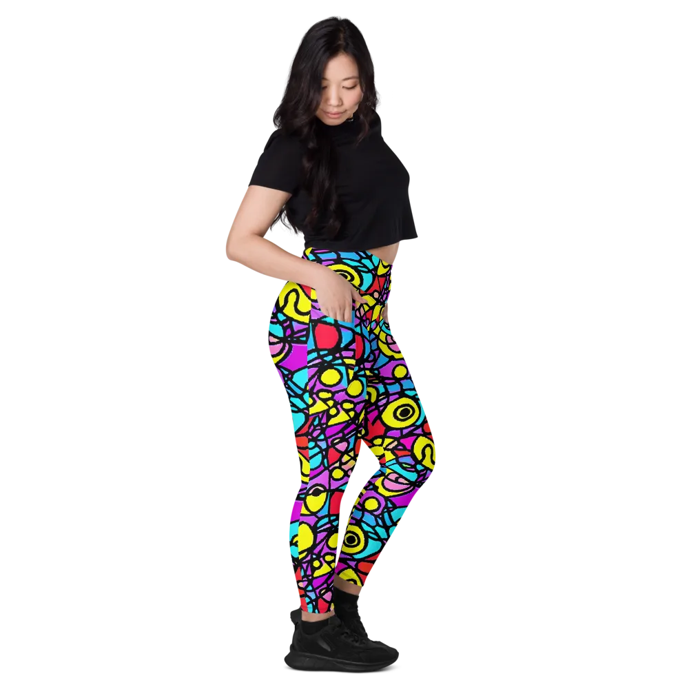 Radiant Chaos on Leggings with Pockets — Right