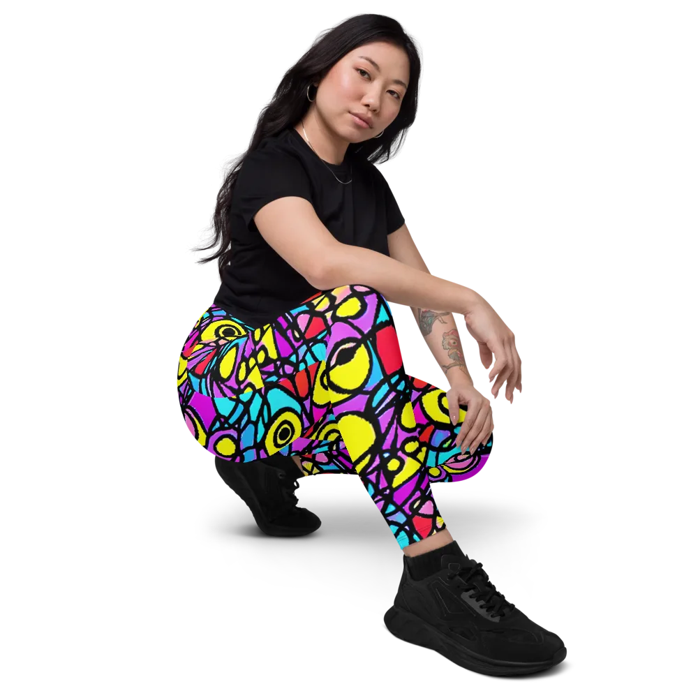 Radiant Chaos on Leggings with Pockets — Right Front