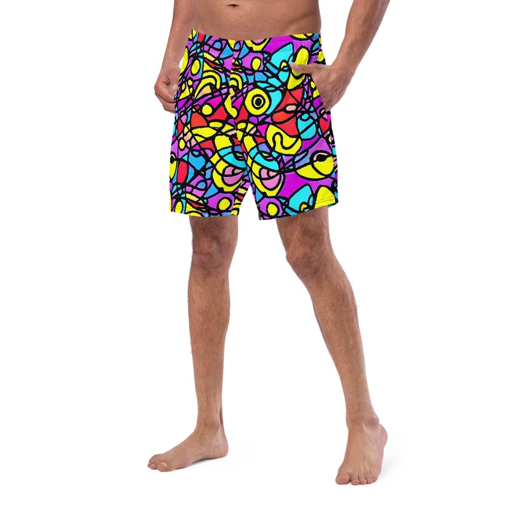 Radiant Chaos on Swim Trunks — Left Front