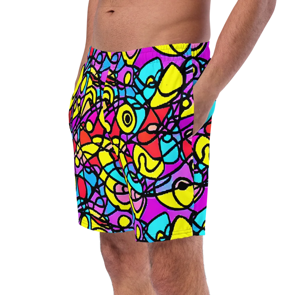 Radiant Chaos on Swim Trunks — Left Front