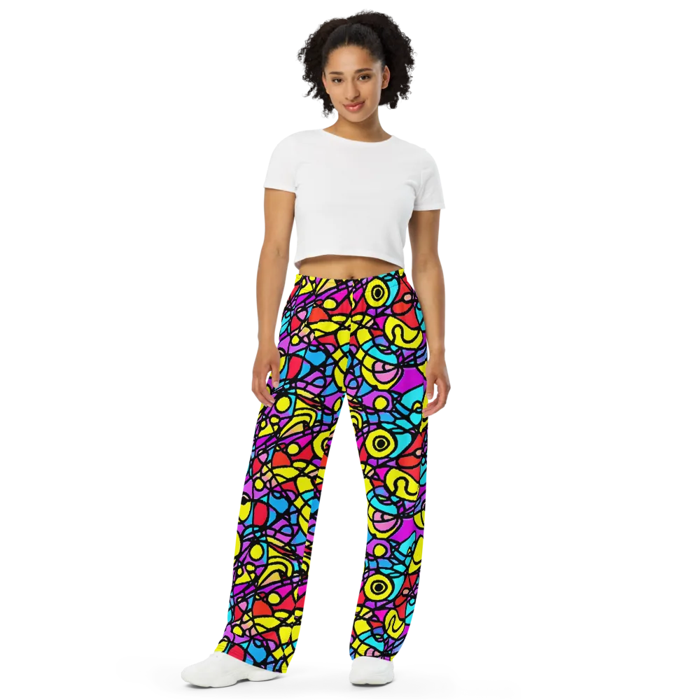 Radiant Chaos on Wide-Leg Pants — Front