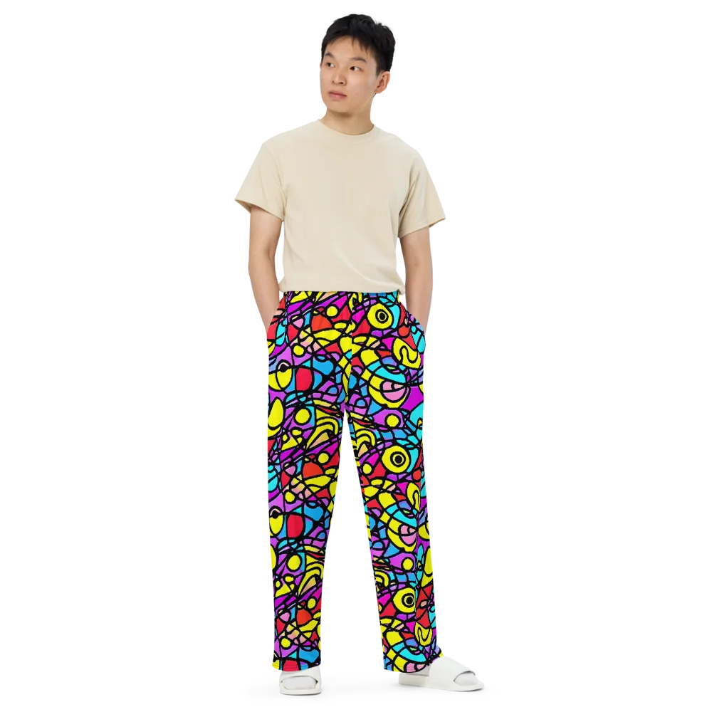 Radiant Chaos on Wide-Leg Pants — Front