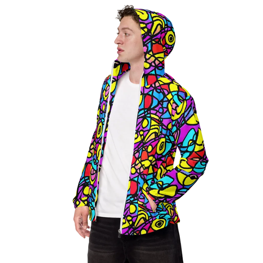 Radiant Chaos on Men's Windbreaker — Left Front