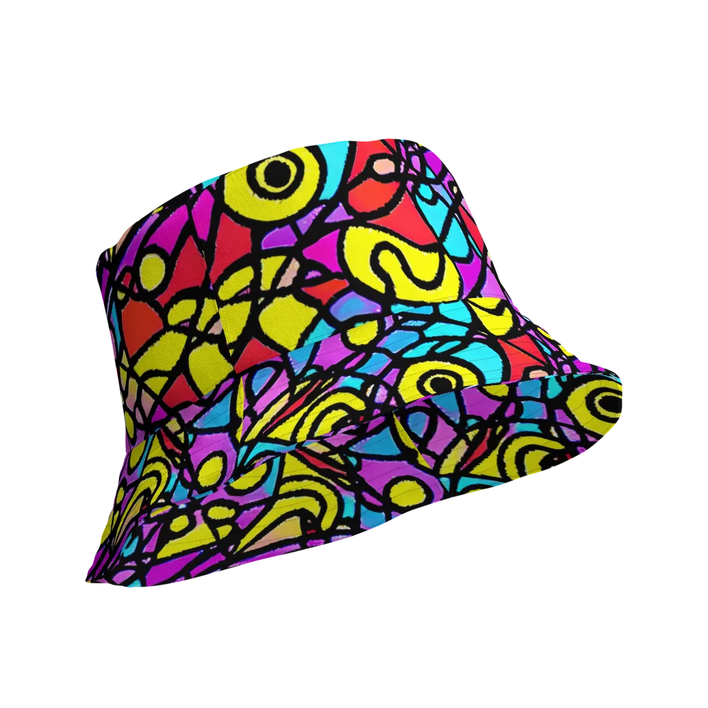 Radiant Chaos on Reversible Bucket Hat — Product details Outside