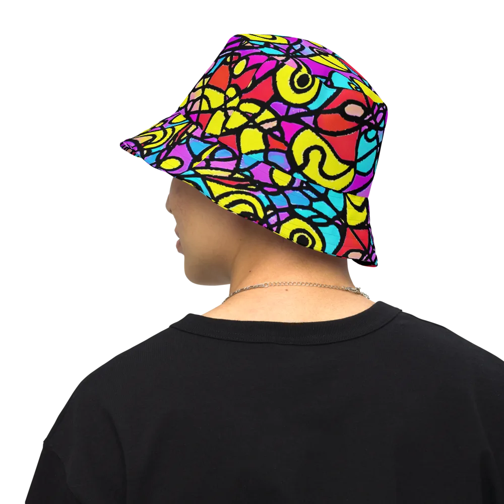 Radiant Chaos on Reversible Bucket Hat — Back Inside