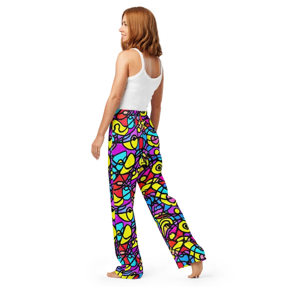 Radiant Chaos on Women's Pajama Pants — Back