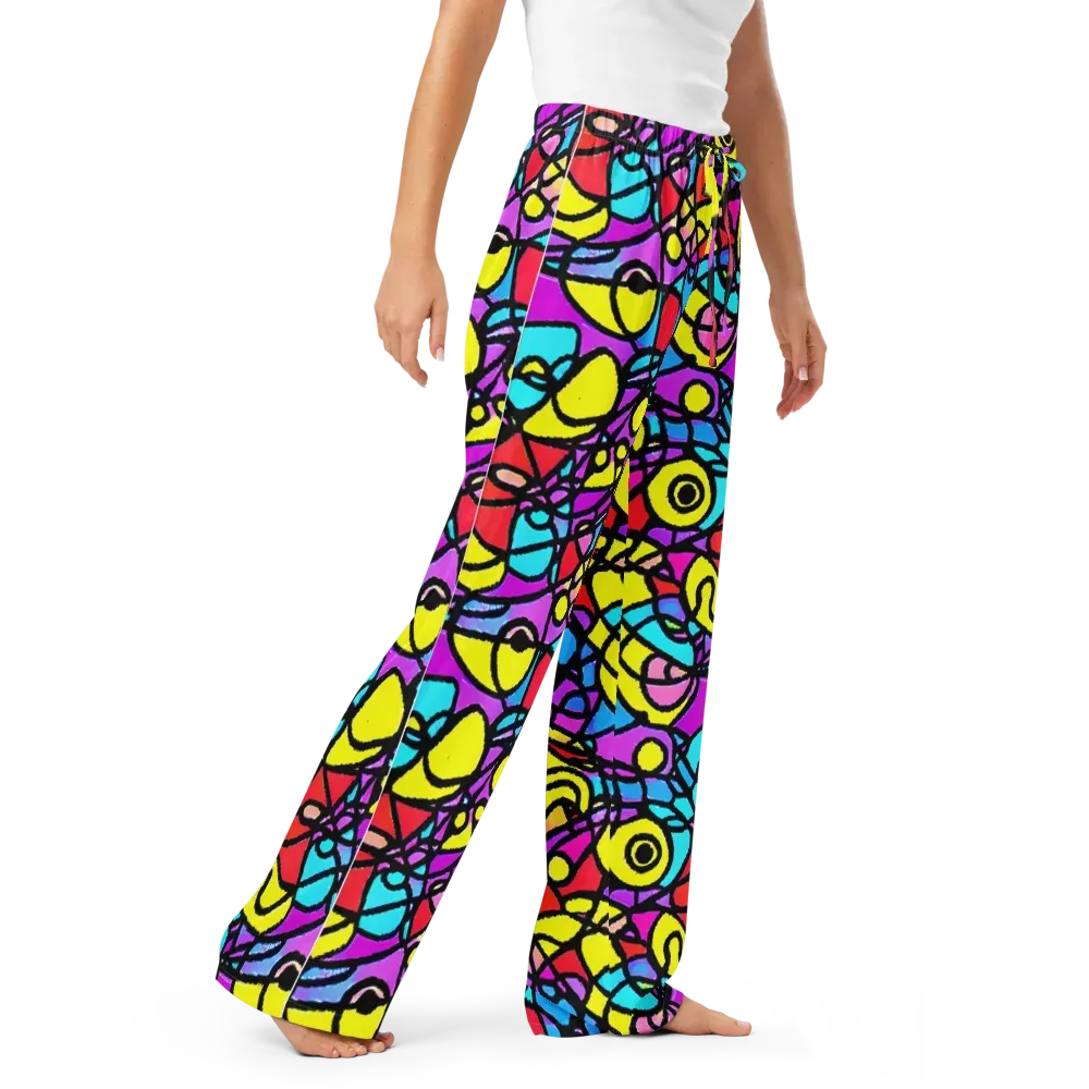 Radiant Chaos on Women's Pajama Pants — Right Front