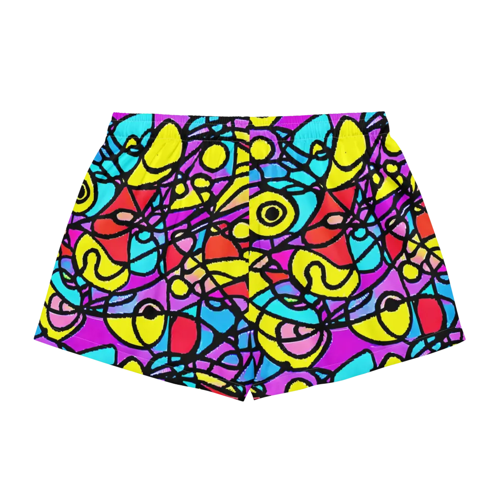 Radiant Chaos on Women's Pajama Shorts — Back
