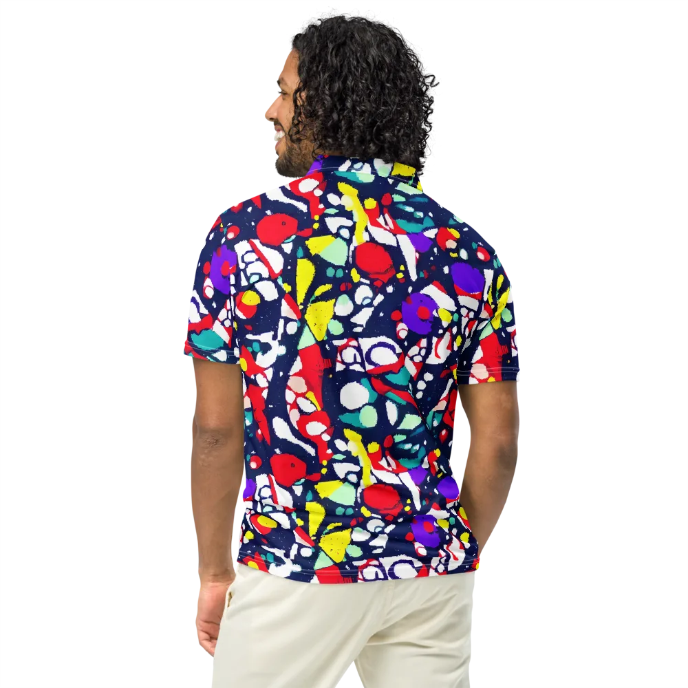 Prism Rumble on Men's Slim Fit Polo Shirt — Back