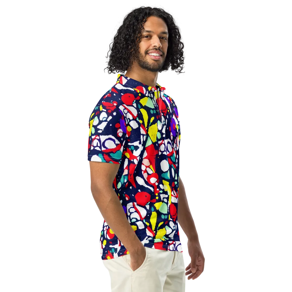 Prism Rumble on Men's Slim Fit Polo Shirt — Right Front