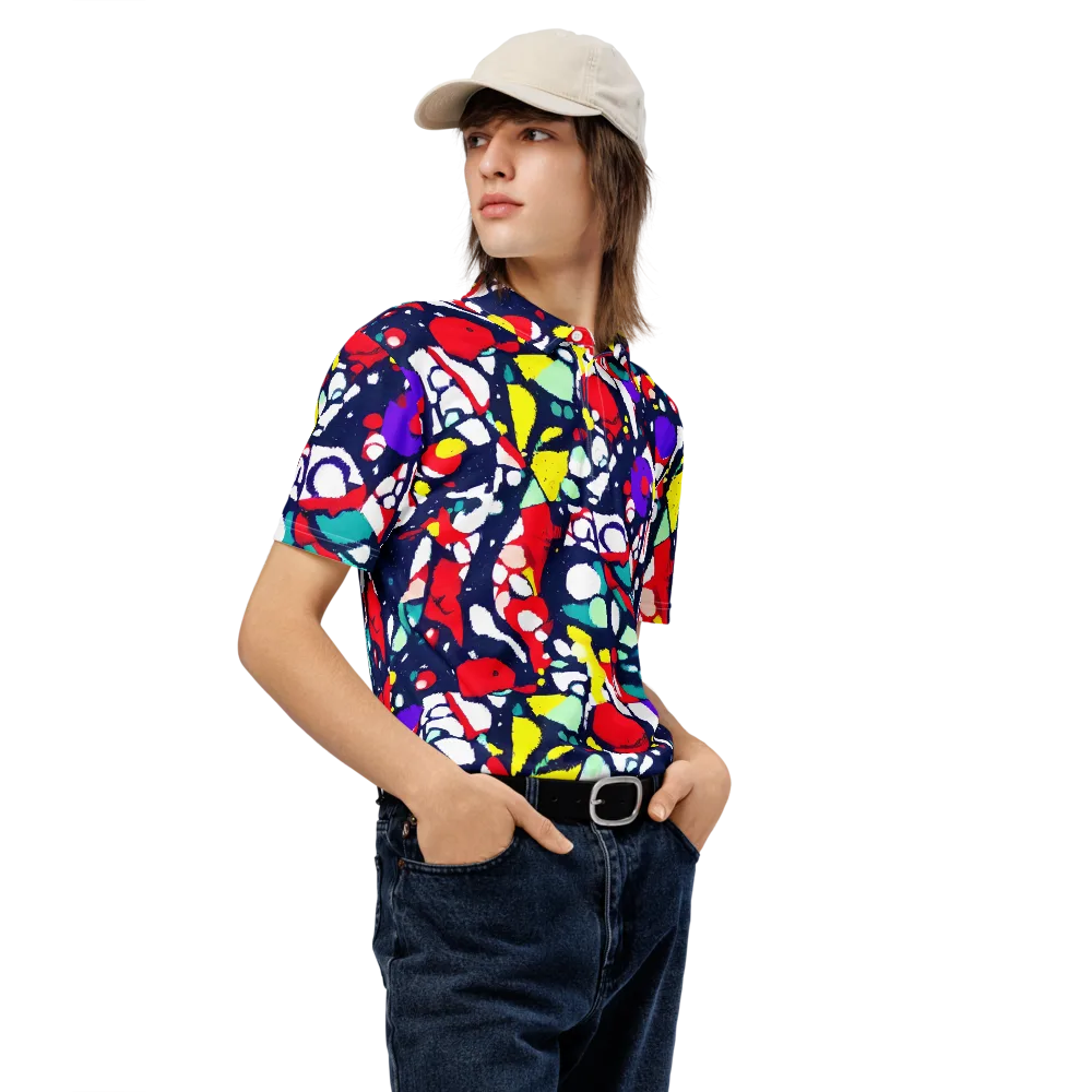 Prism Rumble on Men's Slim Fit Polo Shirt — Right Front