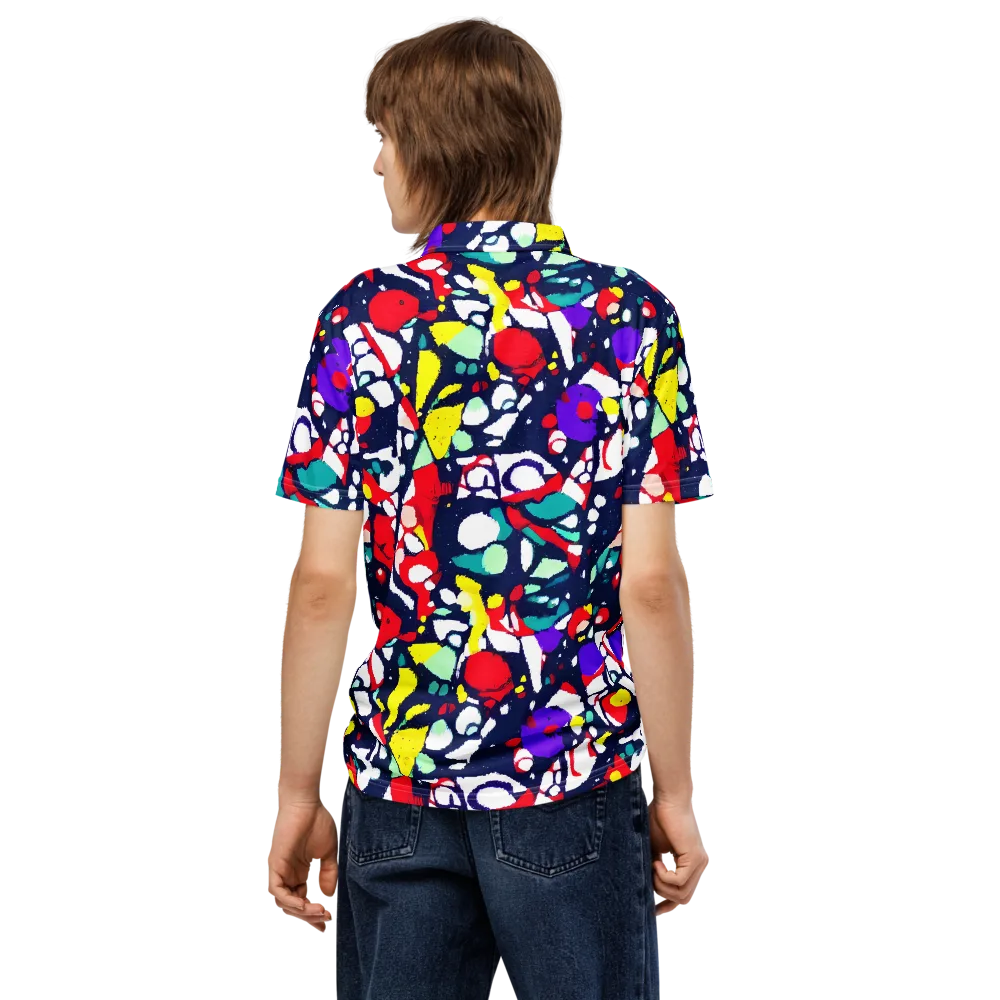 Prism Rumble on Men's Slim Fit Polo Shirt — Back
