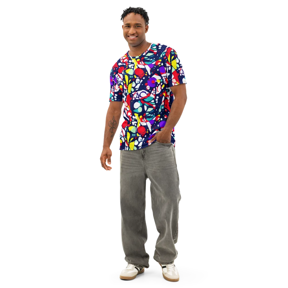 Prism Rumble on Men's Cotton Crew Neck T-Shirt — Front