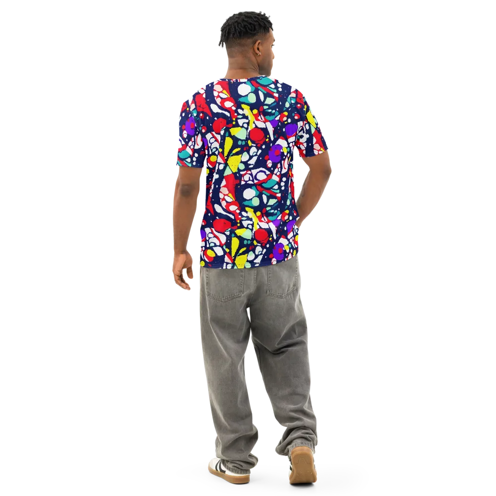 Prism Rumble on Men's Cotton Crew Neck T-Shirt — Back