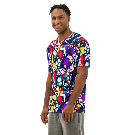Prism Rumble on a Men's Cotton Crew Neck T-Shirt