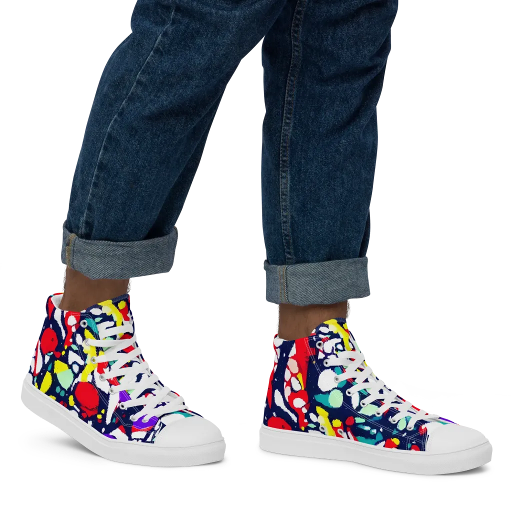 Prism Rumble on Men's High Top Canvas Shoes — Right