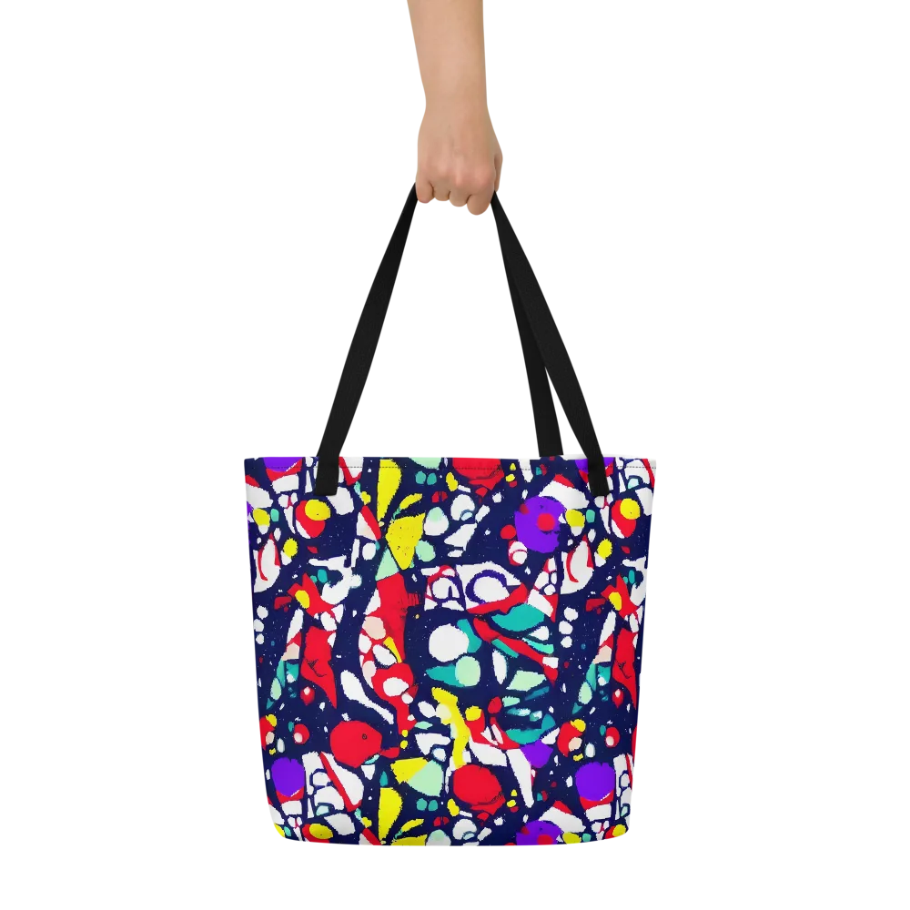 Prism Rumble on Large Tote Bag W/ Pocket — Front