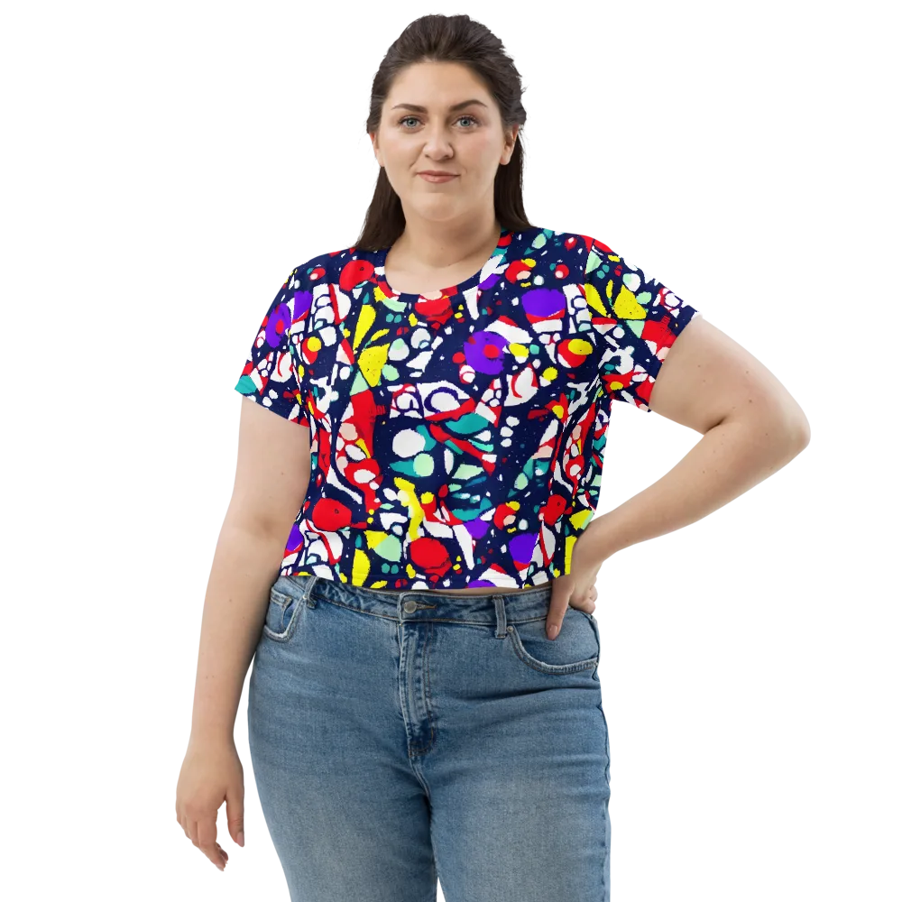 Prism Rumble on Crop Tee — Front