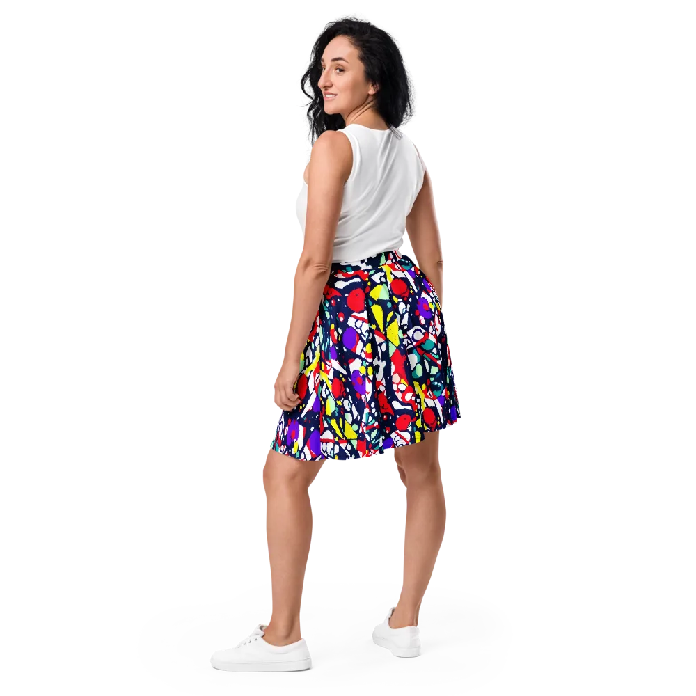 Prism Rumble on Skater Skirt — Back