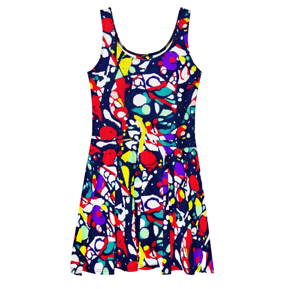 Prism Rumble on Skater Dress — Front