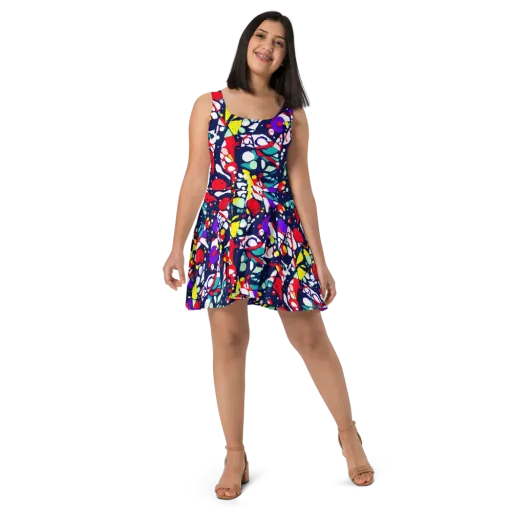 Prism Rumble on a Skater Dress