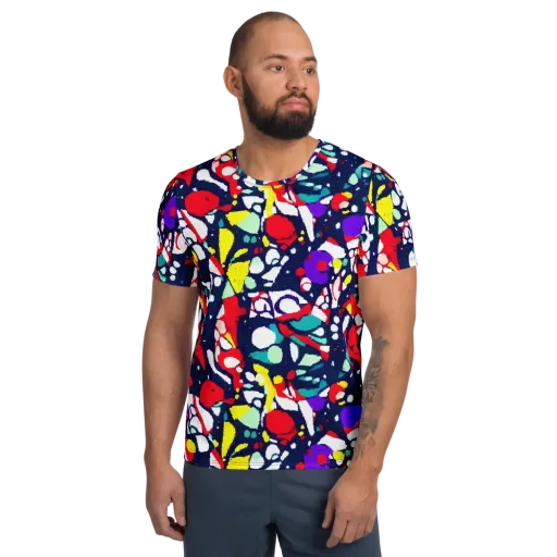 Prism Rumble on a Men's Athletic T-Shirt